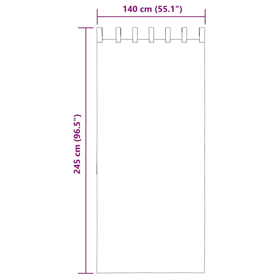 Voilages à œillets 2 pcs marron clair 140 x 245 cm - 8