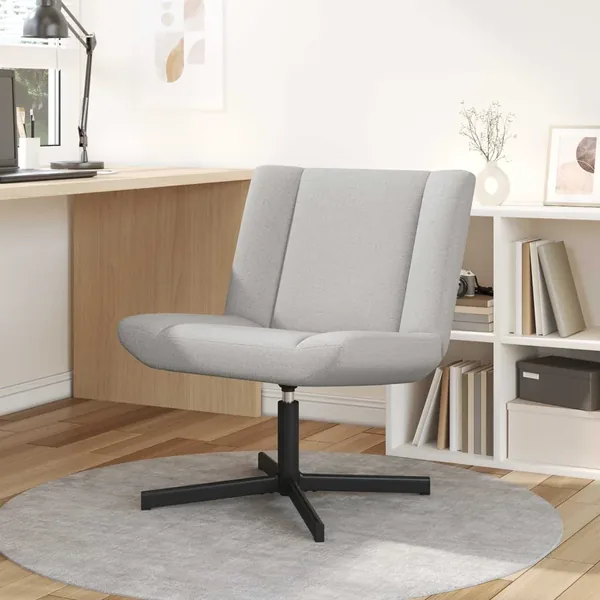 Chaise pivotante Gris nuage 63 x 75 x 76 cm tissu
