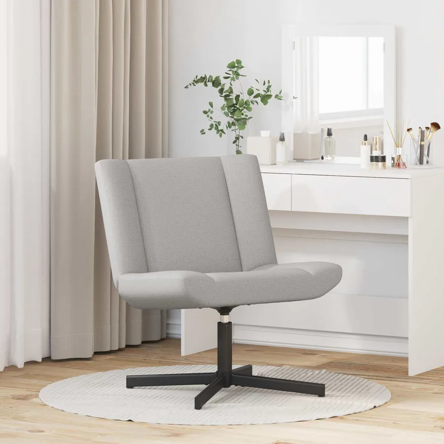 Chaise pivotante Gris nuage 63 x 75 x 76 cm tissu - 3