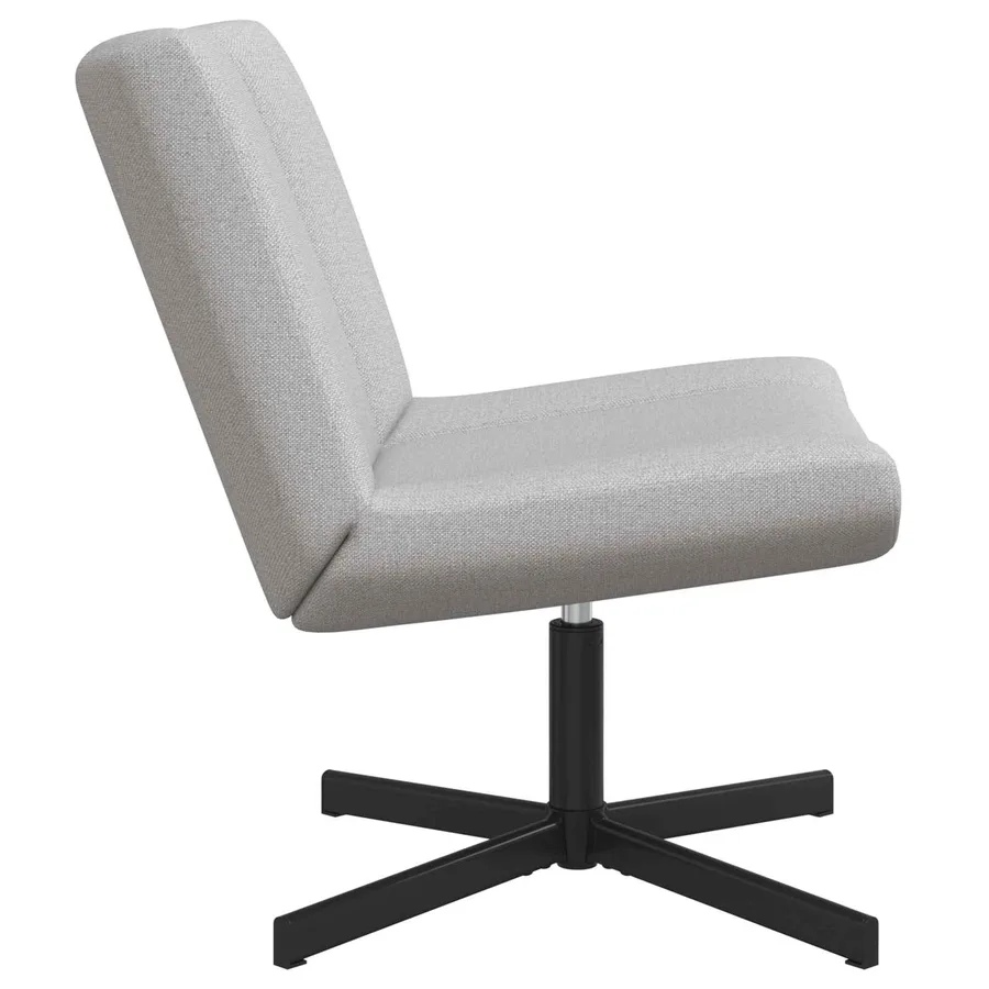 Chaise pivotante Gris nuage 63 x 75 x 76 cm tissu - 5