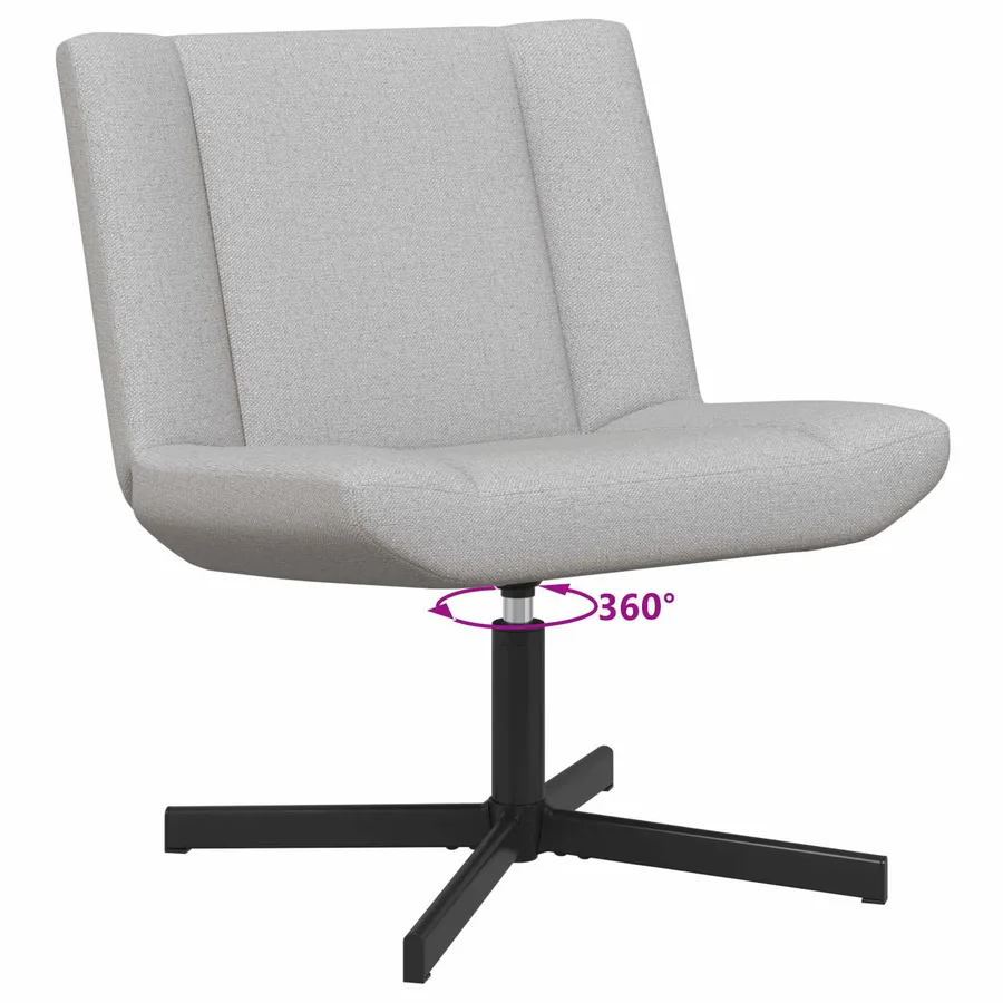 Chaise pivotante Gris nuage 63 x 75 x 76 cm tissu - 9