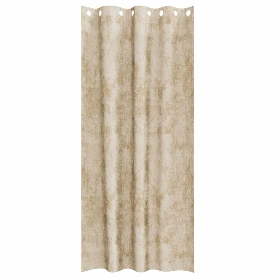 Rideaux en velours 2 pcs Crème 225 x 140 cm Velours - 4