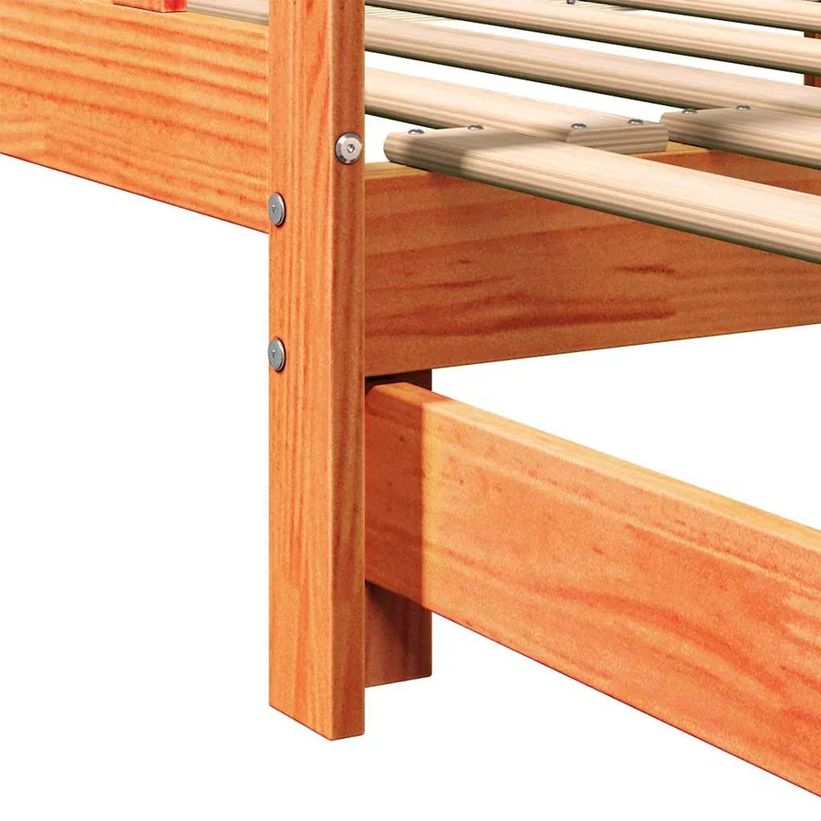 Lit Pull-out de Jour Brun cire 193,5 x 184 x 66 cm Pin massif - 9