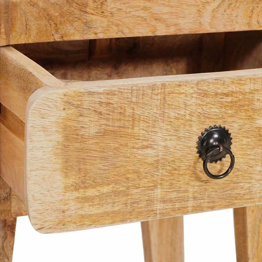 Table d'appoint Marron 40 x 32 x 46 cm Bois de mangue massif - 10