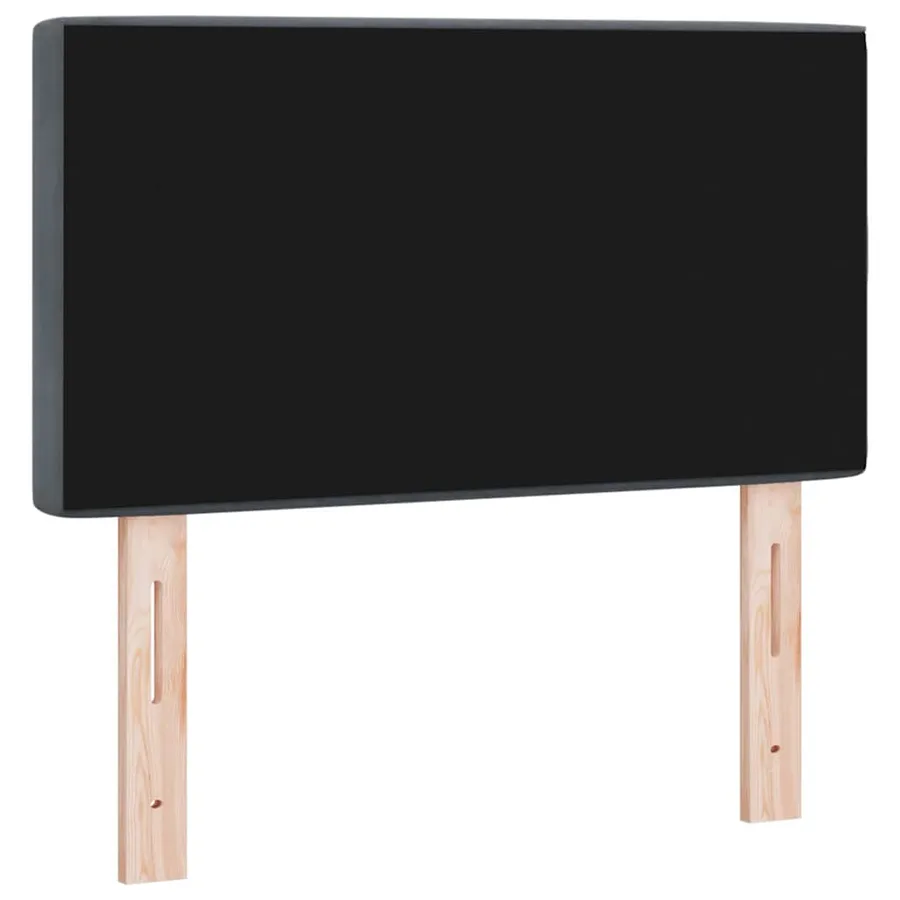 Tête de lit LED avec bandes LED Gris foncé 80 cm Velours - 7