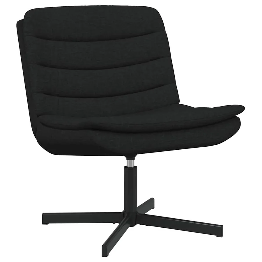 Chaise pivotante Noir 63 x 75 x 76 cm tissu - 2