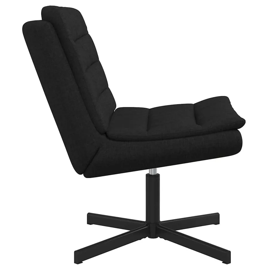 Chaise pivotante Noir 63 x 75 x 76 cm tissu - 5