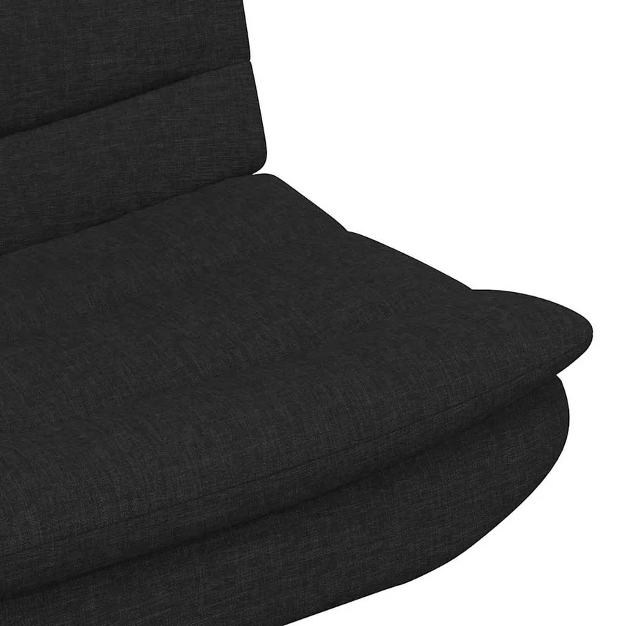 Chaise pivotante Noir 63 x 75 x 76 cm tissu - 7