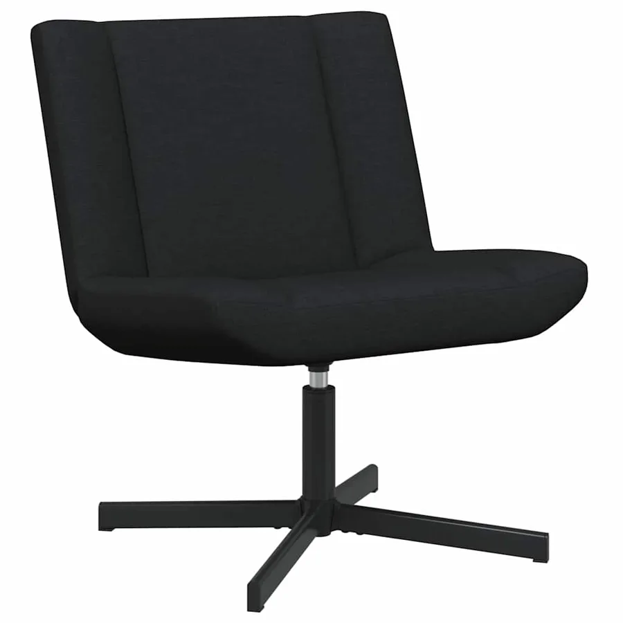 Chaise pivotante Noir 63 x 75 x 76 cm tissu - 2