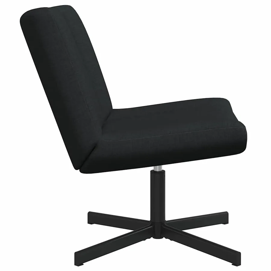 Chaise pivotante Noir 63 x 75 x 76 cm tissu - 5