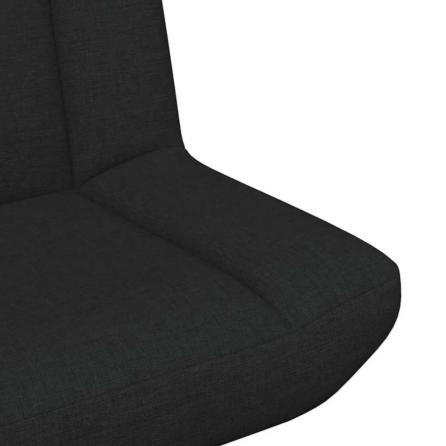 Chaise pivotante Noir 63 x 75 x 76 cm tissu - 7