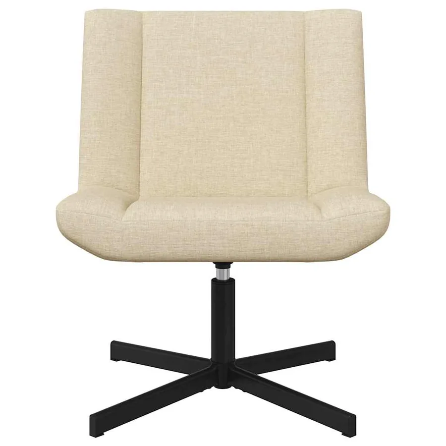 Chaise pivotante Crème 63 x 75 x 76 cm tissu - 4