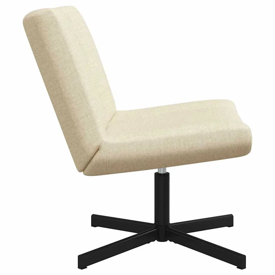 Chaise pivotante Crème 63 x 75 x 76 cm tissu - 5
