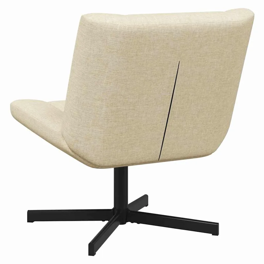 Chaise pivotante Crème 63 x 75 x 76 cm tissu - 6