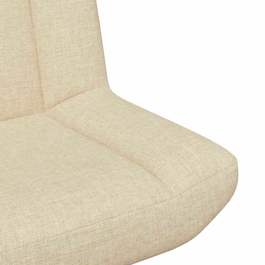 Chaise pivotante Crème 63 x 75 x 76 cm tissu - 7