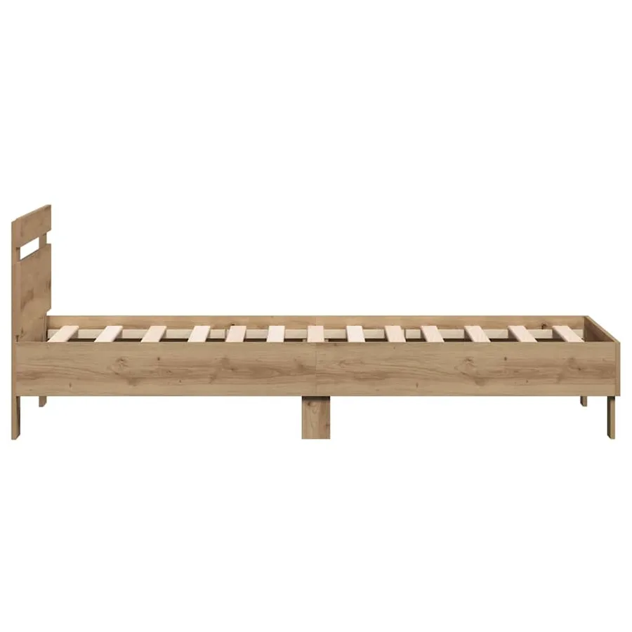 Cadre de lit Chêne artisanal 193 x 95 x 88 cm Bois d'ingénierie - 6