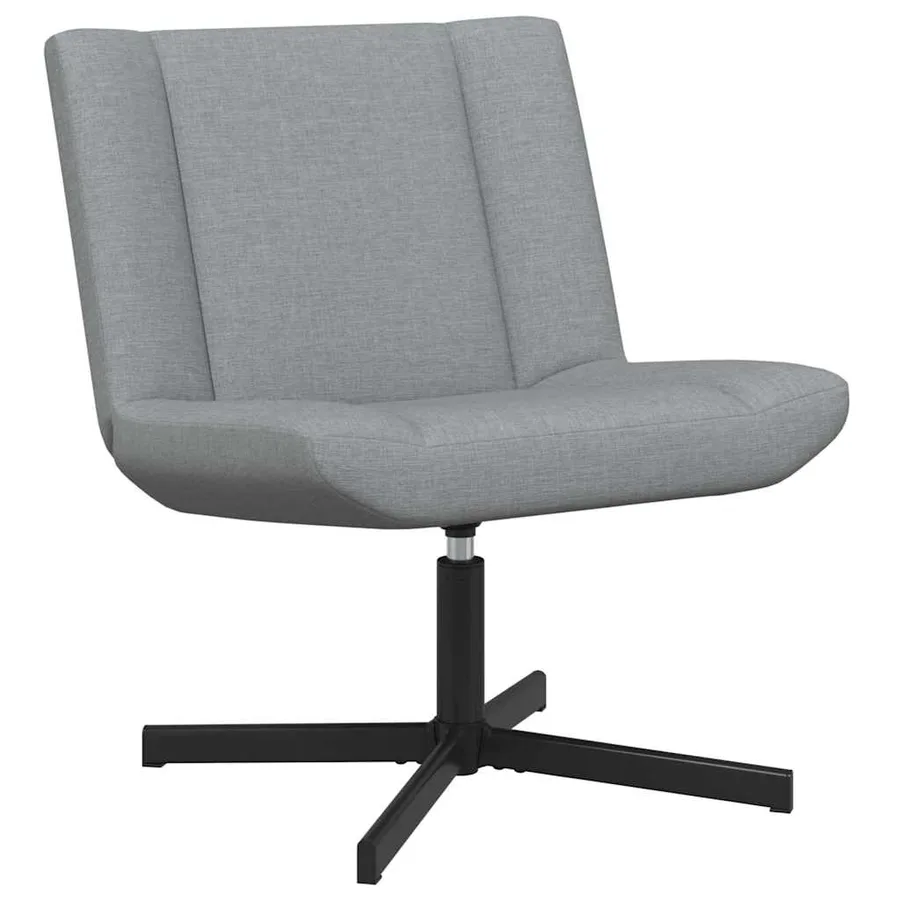 Chaise pivotante Gris clair 63 x 75 x 76 cm tissu - 2