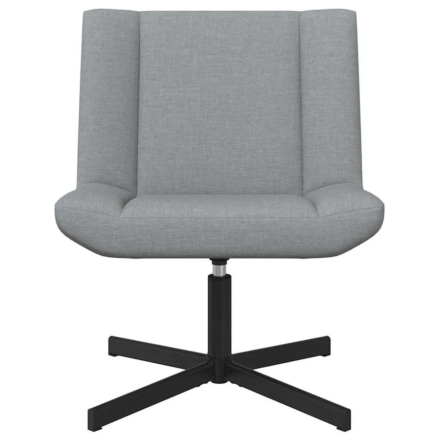 Chaise pivotante Gris clair 63 x 75 x 76 cm tissu - 4