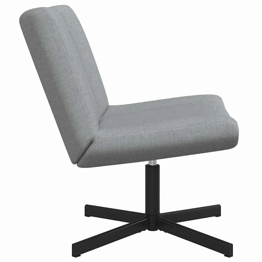 Chaise pivotante Gris clair 63 x 75 x 76 cm tissu - 5