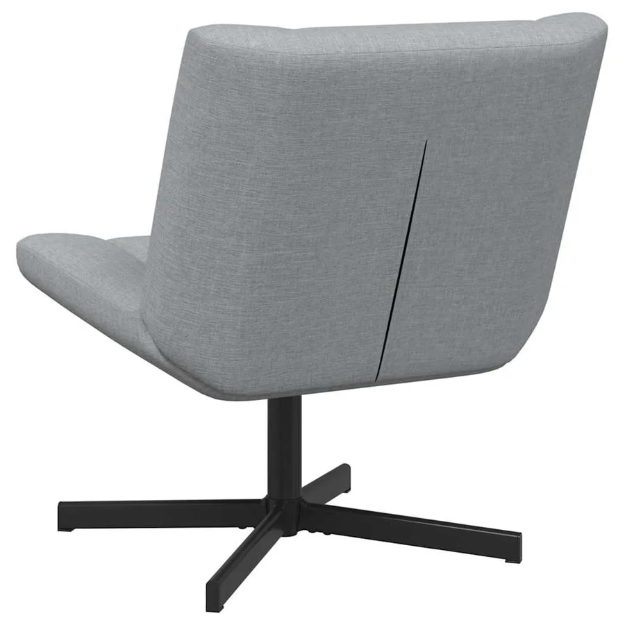 Chaise pivotante Gris clair 63 x 75 x 76 cm tissu - 6
