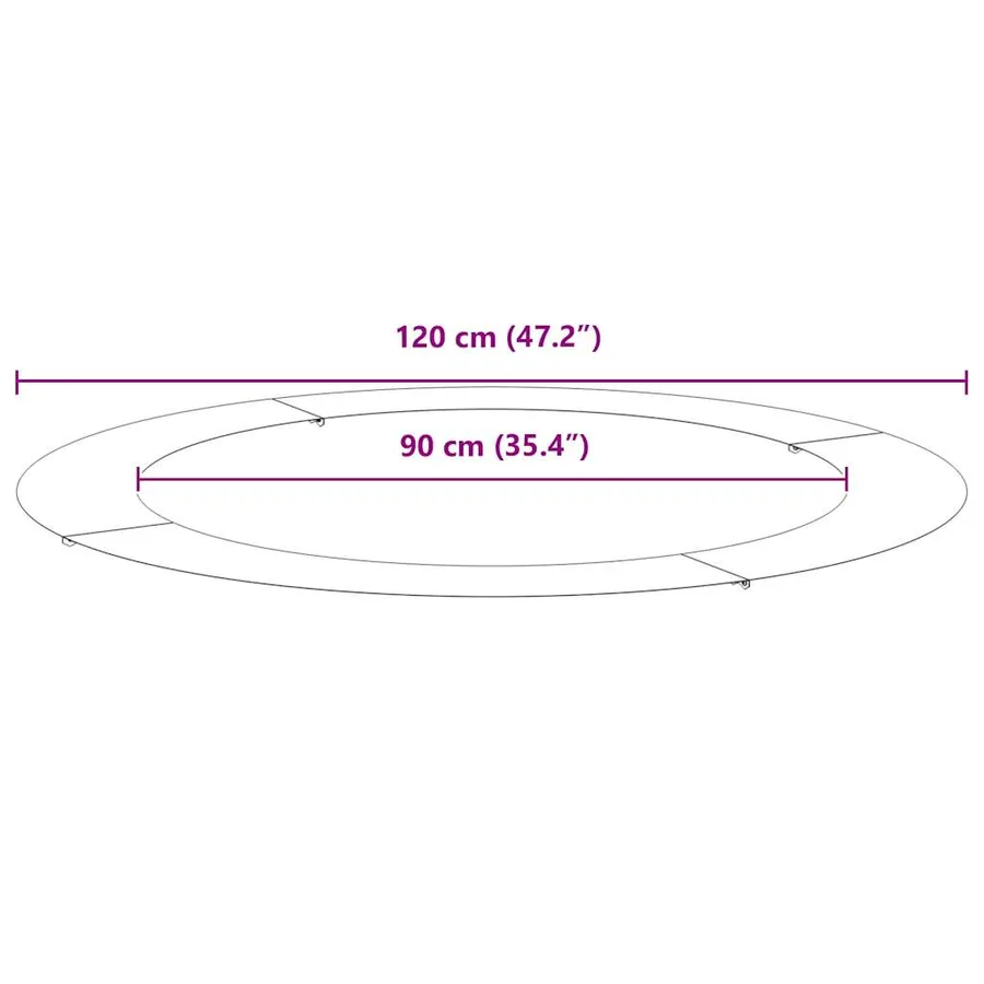adapté pour anneaux d'arbre plats 5 pc Vert olive Ø90/120 cm - 9