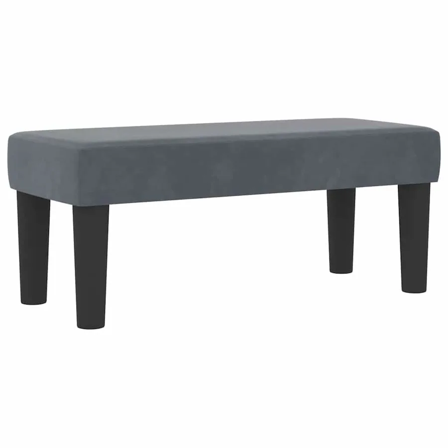 Lit à ressorts avec tête de lit Gris foncé 200 x 80 cm Velours - 4