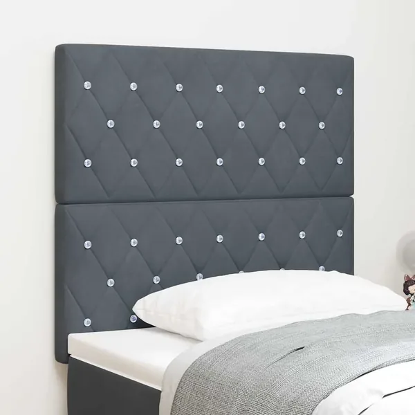Tête de lit Gris foncé 90 cm Velours