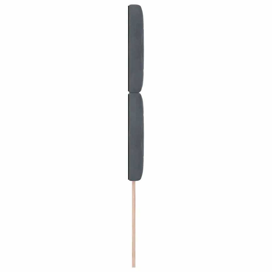 Tête de lit Gris foncé 90 cm Velours - 5