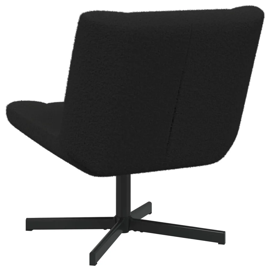 Chaise pivotante Noir 63 x 75 x 76 cm Peau de mouton - 4