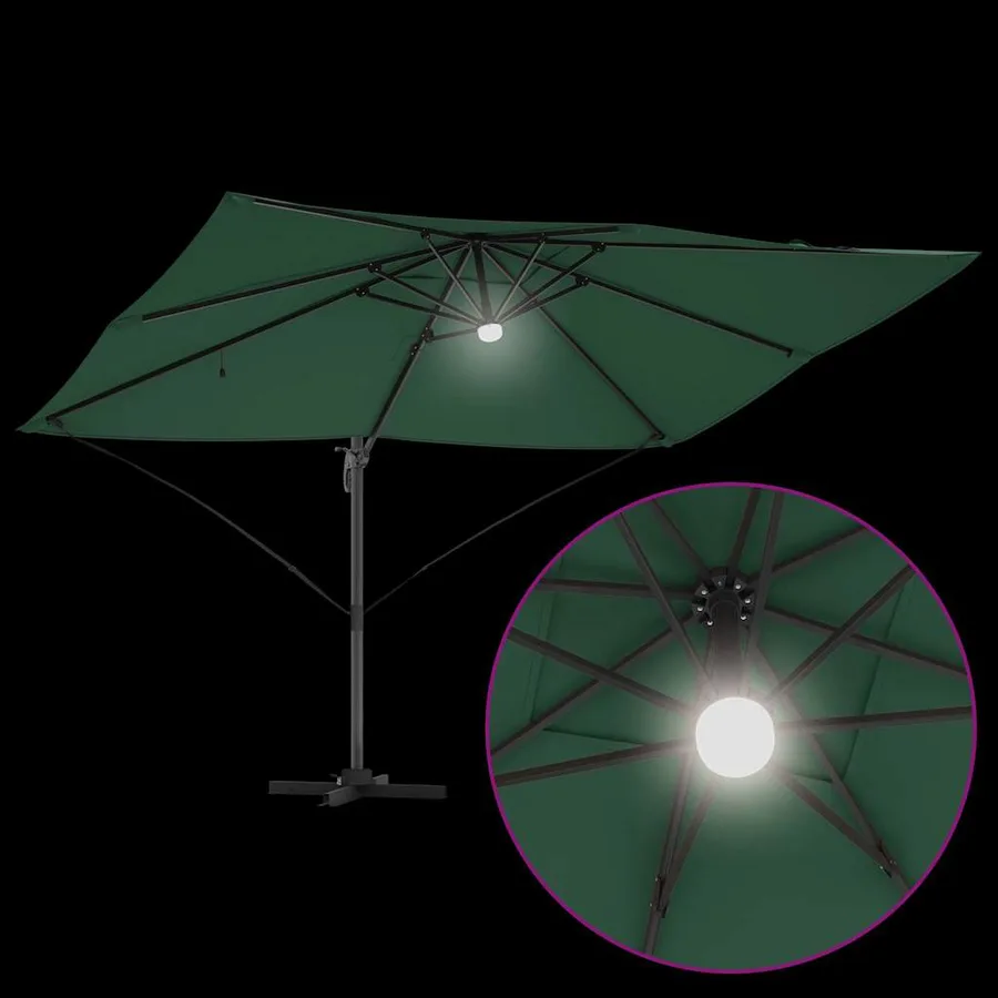 Parasol Vert 351 x 250 x 253 cm Polyester et Aluminium - 11