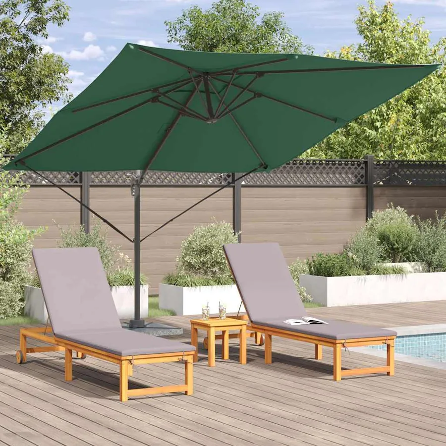 Parasol Roma Vert 286 x 284 x 265 cm Aluminium et polyester - 4