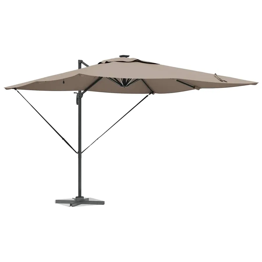 Parasol Taupe 286 x 284 x 270 cm Aluminium et polyester - 3