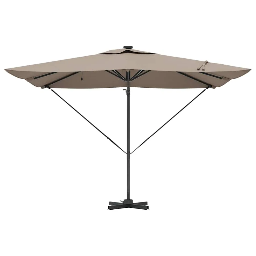 Parasol Taupe 286 x 284 x 270 cm Aluminium et polyester - 6