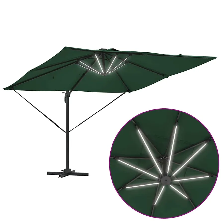 Parasol Vert 286 x 284 x 270 cm Aluminium et polyester - 12