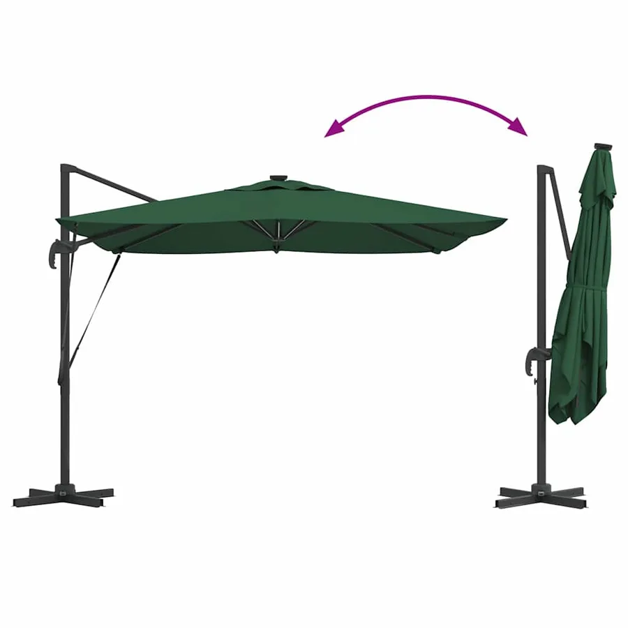 Parasol Vert 286 x 284 x 270 cm Aluminium et polyester - 14