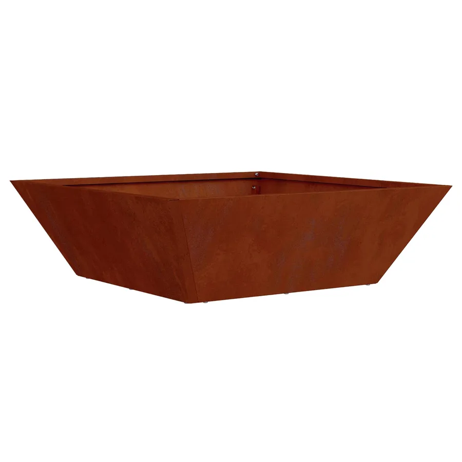 Cache-pot de jardin 5 pc Rouillé 50 x 50 x 15 cm Acier patiné - 6