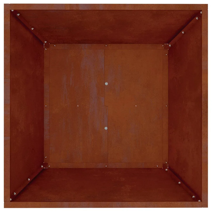 Cache-pot de jardin 5 pc Rouillé 50 x 50 x 15 cm Acier patiné - 8