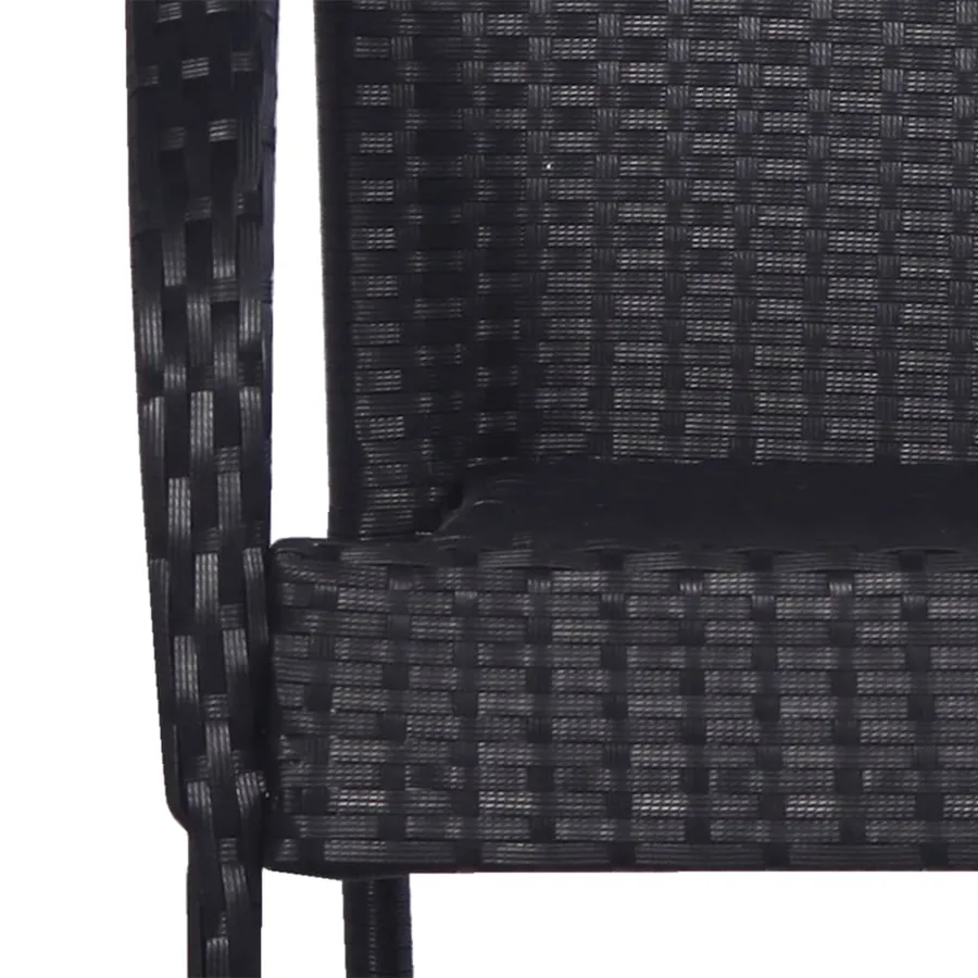 Ensemble à manger de jardin 5 pcs Noir - 5