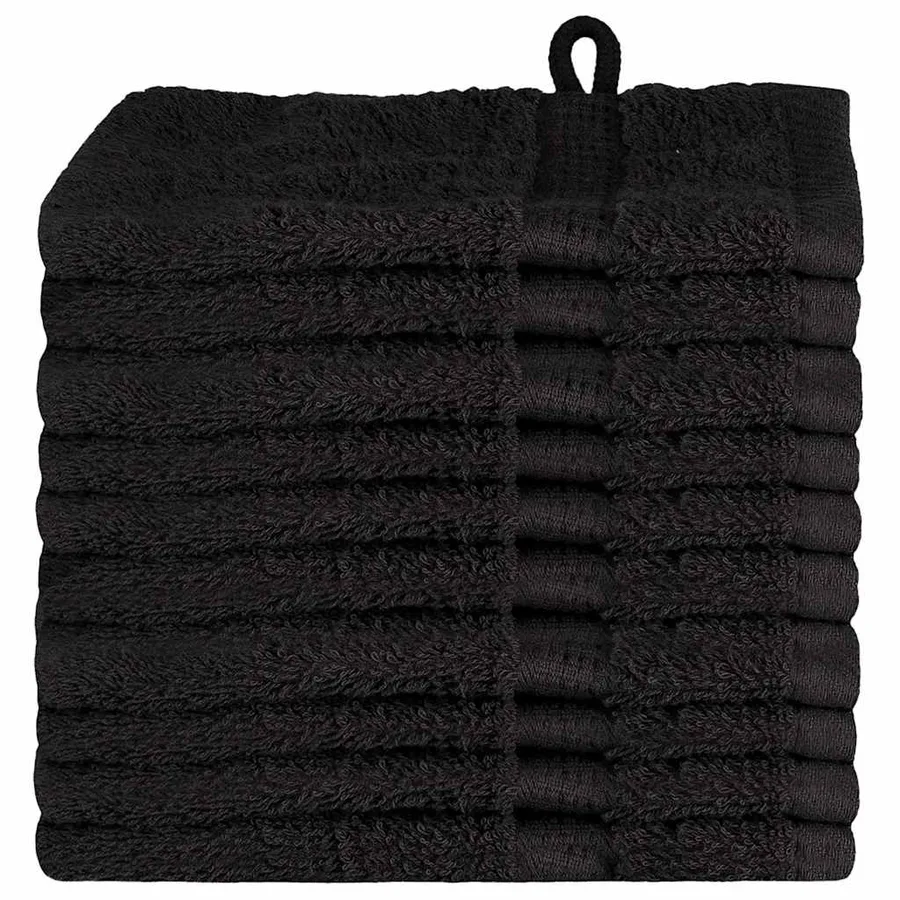 Serviette Invité SOLUND 10 pc Noir 15 x 21 cm 550 gsm - 2