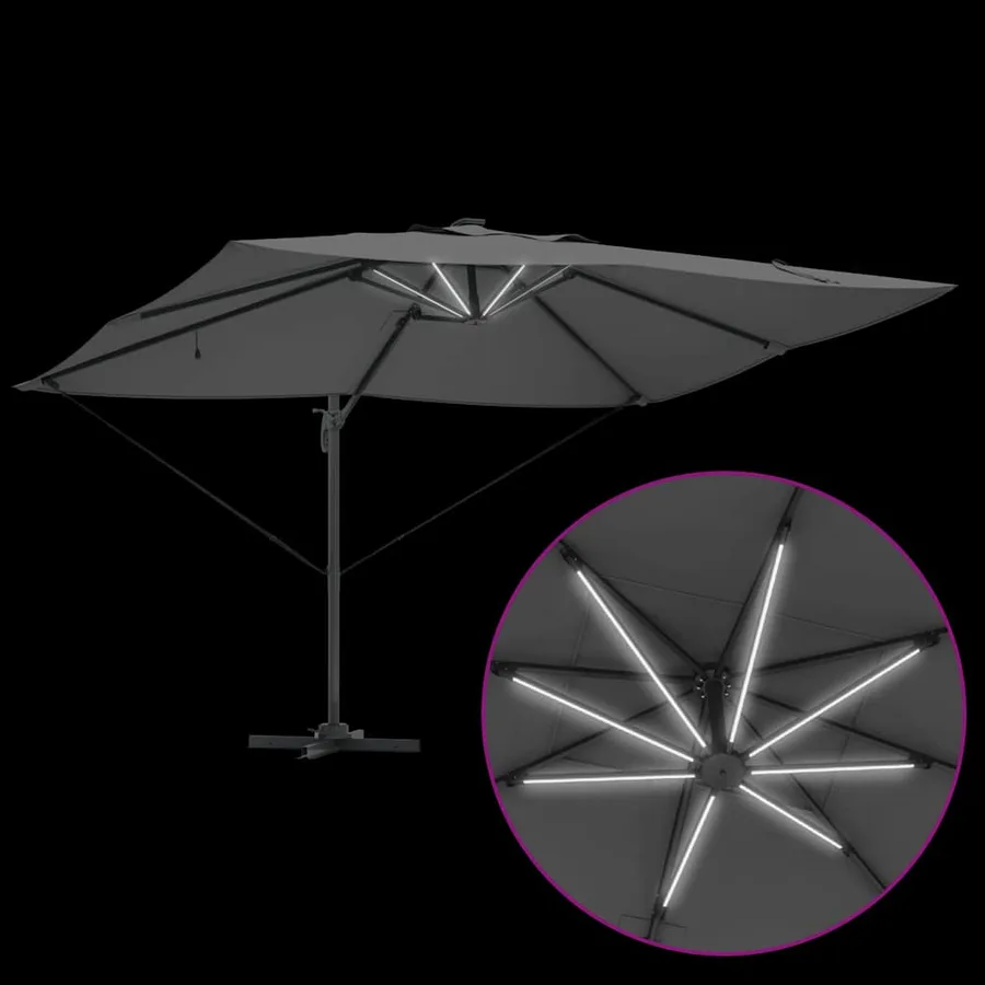 Parasol Anthracite 352 x 251 x 265 cm Polyester et Aluminium - 11