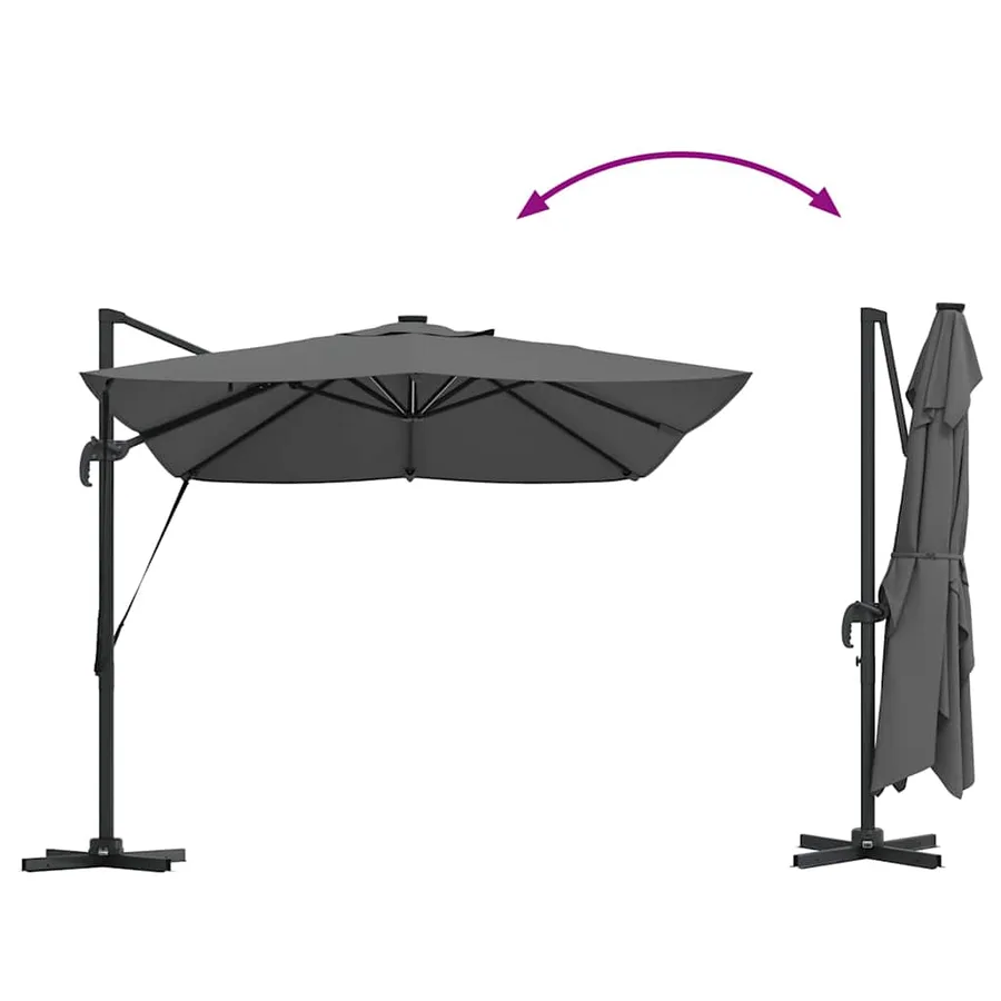 Parasol Anthracite 352 x 251 x 265 cm Polyester et Aluminium - 14
