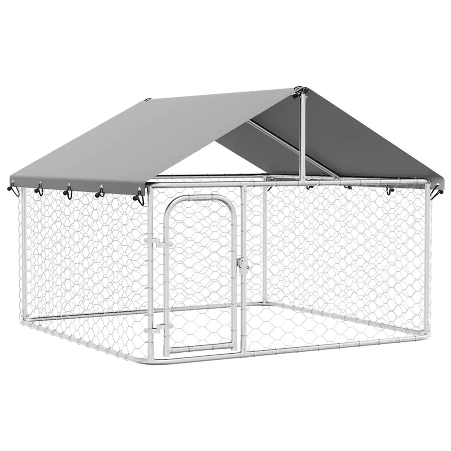 Chenil extérieur avec toit 200x200x150 cm - 2