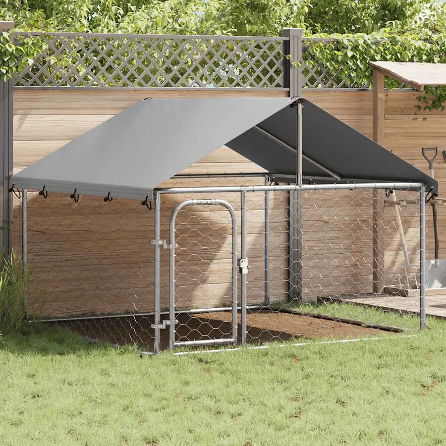 Chenil extérieur avec toit 200x200x150 cm - 3