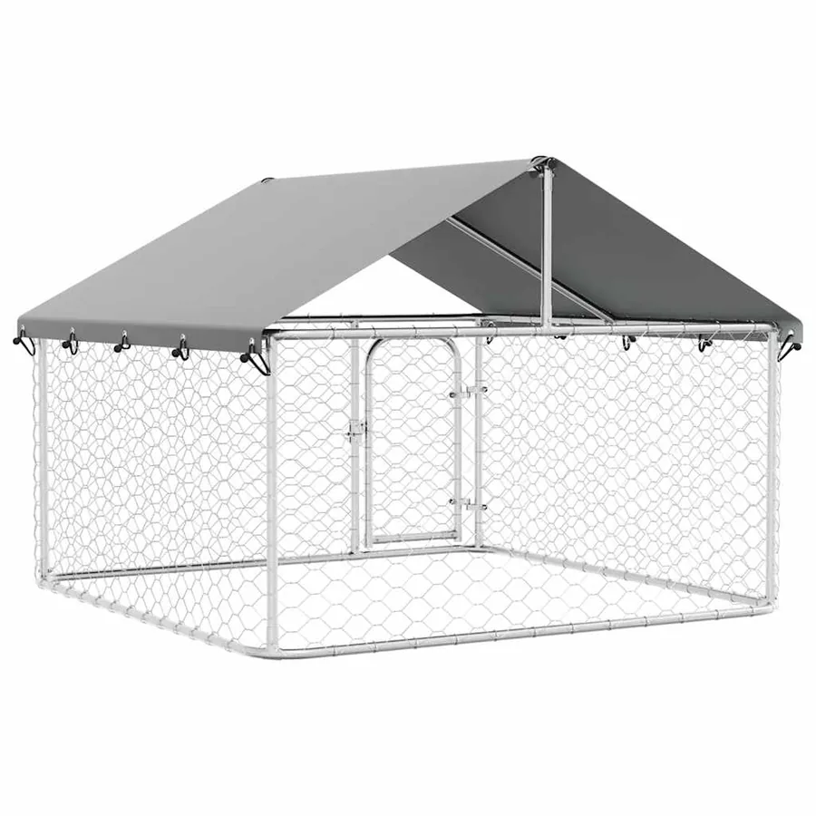 Chenil extérieur avec toit 200x200x150 cm - 9