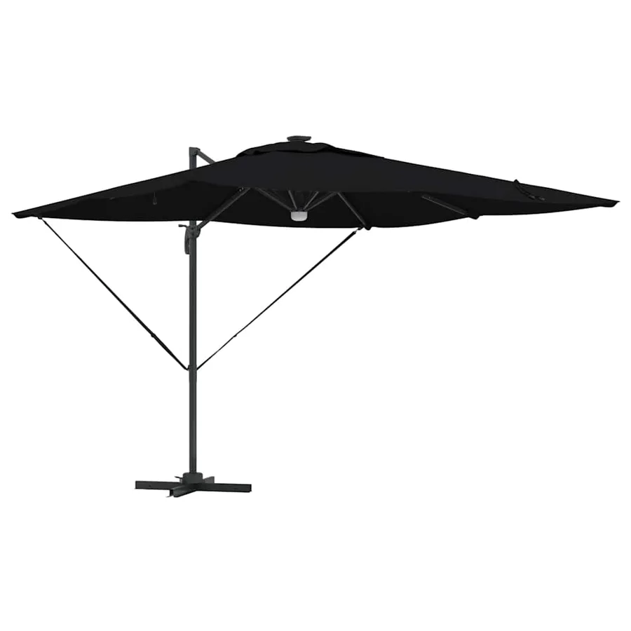 Parasol Roma Noir 286 x 284 x 270 cm Aluminium et polyester - 2