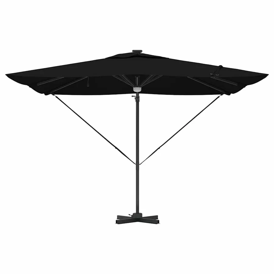 Parasol Roma Noir 286 x 284 x 270 cm Aluminium et polyester - 6