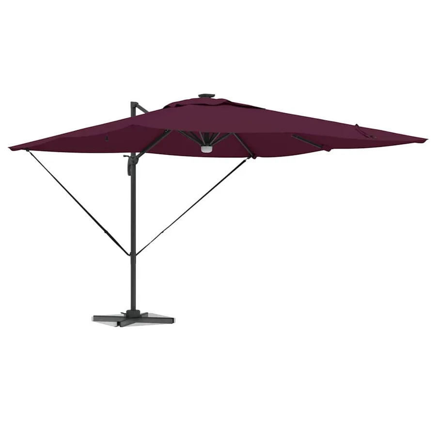 Parasol Roma Rouge 286 x 284 x 270 cm Aluminium et polyester - 3