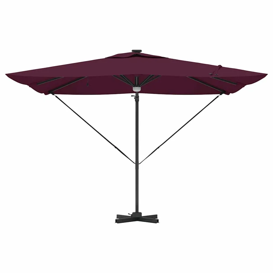 Parasol Roma Rouge 286 x 284 x 270 cm Aluminium et polyester - 6