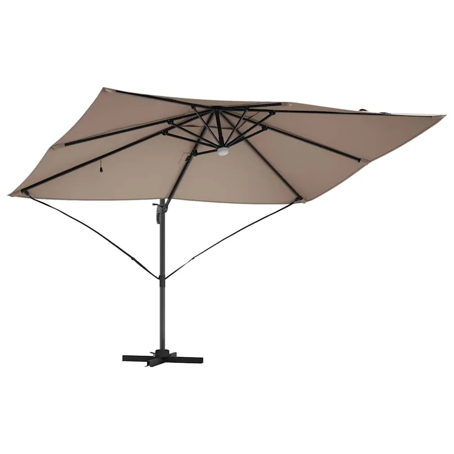 Parasol Taupe 351 x 250 x 253 cm Polyester et Aluminium - 5