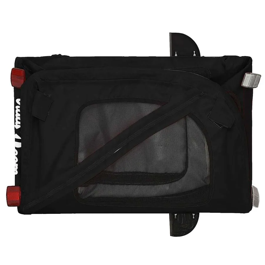 Remorque pour vélo pour animaux de compagnie en tissu Oxford noir et fer - 9